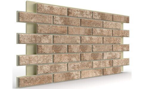 Термопанель на пенополиуретане (ППУ) с клинкерной плиткой BestPoint Exclusive Hard Stone 1166*616*65 мм
